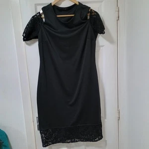 So Fabulous Women's Black Dress Lace Embellishments/Sleeves Size 18 - Picture 1 of 18