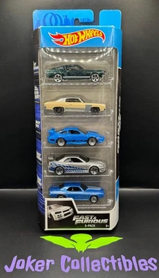 Hot Wheels 5 Pack Fast & Furious Mustang, Monte Carlo, Porsche 911 GT3, Skyline, - Image 1 of 3
