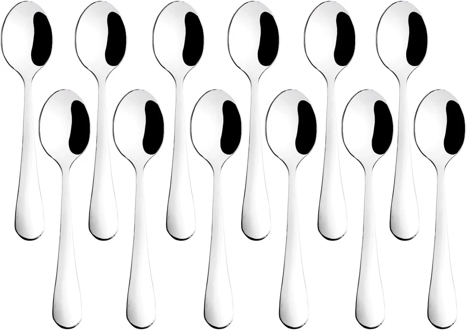 Hiware 12-Piece Demitasse Espresso Spoons 4 Inches Stainless Steel Mini Coffee