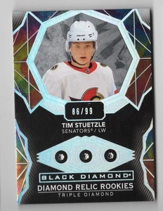 2020-21 Black Diamond Relic Rookies Triple Diamond Tim Stutzle Stuetzle 86/99 - Picture 1 of 1