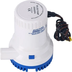 12V 2000 GPH Boat Marine Plumbing Electric Bilge Pump 1/8"(29MM) Outlet 8.5AMP - Picture 1 of 9