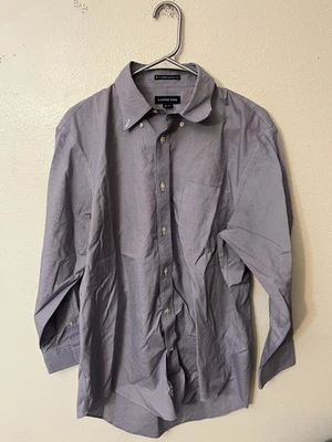 Camisa Lands End Para Hombre 16-32 Sin Punto de Hierro Oxford Manga Larga Azul Foto 1 de 4