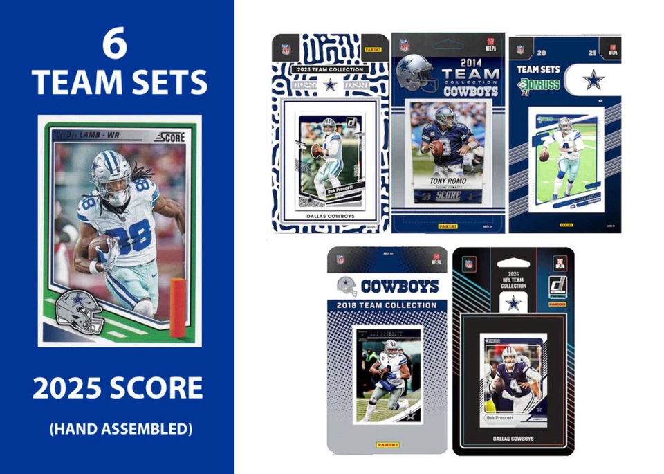 2025 SCORE Dallas Cowboys Team Set Bundle 2024 2023 2021 2019 Donruss - Image 1 of 1