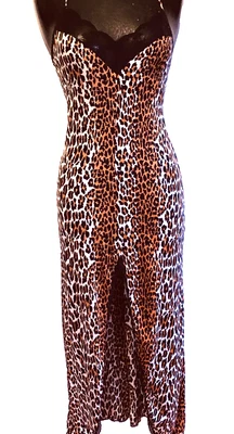 Vestido halter leopardo anfitriona años 70 TALLA S/M maxi Foto 1 de 4