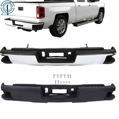 For Chevy Silverado/GMC Sierra 1500 2014 15-2018 Steel Rear Step Bumper Assembly - Image 1 of 4