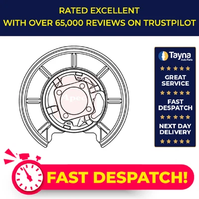 Panel de salpicaduras de disco de freno para MERCEDES B180 W245 1.7 trasero derecho 09 a 11 protector Foto 1 de 4