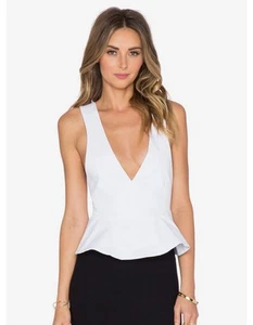 Alexis Sawyer Peplum Top in White/Intermix - Imagen 1 de 3