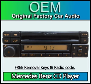 Mercedes MF2297 CD player, Mercedes E-Class W210 car stereo + radio code, keys - Picture 1 of 4