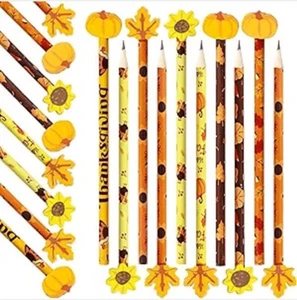 Herbst Erntedank Deko Bleistifte mit Radiergummis Topper - Bild 1 von 3