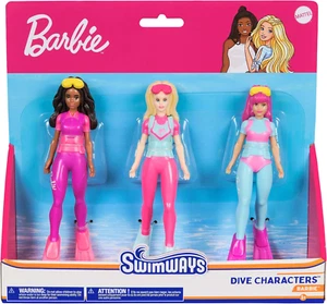 Swimways Barbie Dive Characters 3-Pack, Swimming Pool Accessories & Kids Pool To - Picture 1 of 12