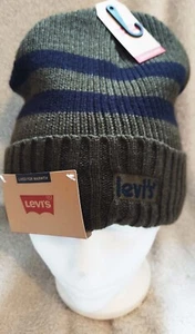 LEVI’S MEN’S Olive Beanie with Fleece Lined NWT - Picture 1 of 16