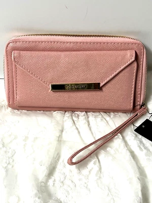 TAHARI бумажник/браслет устроитель большой Saffiano розовый/золотой бар чековой книжки держатель новый с Ярлыками - Изображение 1 из 4