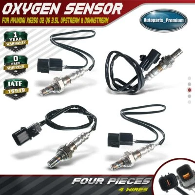 4 sensores de oxígeno O2 aguas arriba y aguas abajo para Hyundai XG350 2002 2003 V6 3,5 L Foto 1 de 4