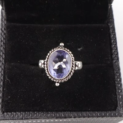 Iolite Gemstone 925 Sterling Silver Ring Handmade Jewelry Ring For Gift - Image 1 of 3