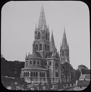 Glass Magic Lantern Slide CORK CATHEDRAL C1890 PHOTO IRELAND - Picture 1 of 2