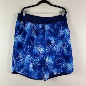Lands End Swim Board Shorts Size 18W Navy Blue Pull On 11" Inseam - Picture 1 of 10