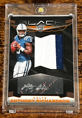 2023 Panini Black Anthony Richardson Auto Patch /50 - Image 1 of 2
