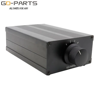 4 In 1 Out Audio Signal Sources Selector RCA Switch Box Passive Stereo Splitter - image 1 of 4