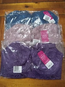Xilaizi Bra Set Of 3, Purple, Pink, Blue, Size 44/100, Woman's - Picture 1 of 6