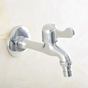 Grifo lavabo de agua fría individual cromo pulido grifo grifo lavabo - Imagen 1 de 6