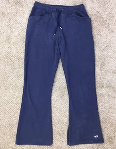 Nike Pants Youth Girls Large Navy Blue Flare Joggers Sweatpants Athletic Lounge - Picture 1 of 18