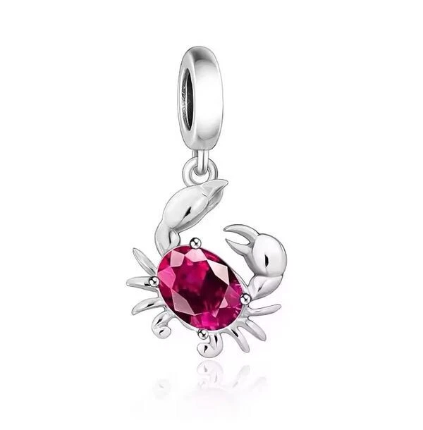 Charm Dangle 925 Silber Krebs Zirkon Steinchen - Anhänger für Pandora Armband - Bild 1 von 1