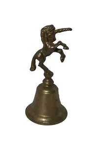 Vintage IEM Brass Unicorn Bell, 5.5" Tall, Made in Taiwan - Picture 1 of 8
