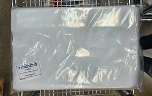 100 gusseted clear poly bags, 8 x 4 x 12, 2 mil, transparent Uline S-6547 - Picture 1 of 2