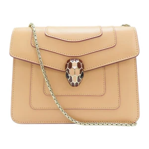 BVLGARI Serpenti Forever Chain Shoulder Bag Calfskin Pink - Picture 1 of 16