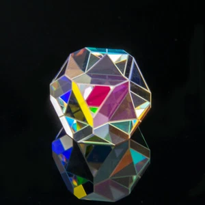 Cube Crystal Prism Cross Dichroic Prism Dice Octahedral Beam Combiner Decorative - Picture 1 of 12