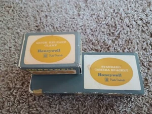 Honeywell Vintage Camera Bracket & Quick Release Clamp Original Boxes - Picture 1 of 8