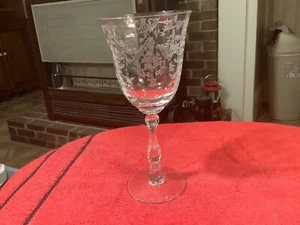 "Fostoria Navarra Calice Acqua Cristallo 7 5/8""" - Foto 1 di 5