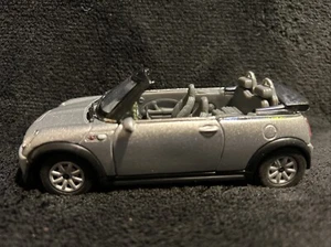 5" Kinsmart Mini Cooper S Convertible Diecast Model Toy Car 1:28 Silver - Picture 1 of 9