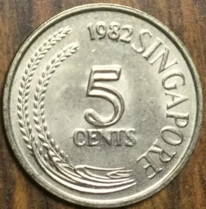 1982 SINGAPORE 5 CENTS COIN - Picture 1 of 2