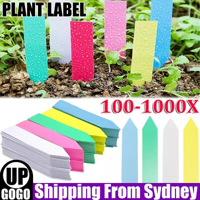 100-1000pcs Plant Labels Flexible PVC Plastic Garden Tag Nursey Seeding Marker - image 1 of 4