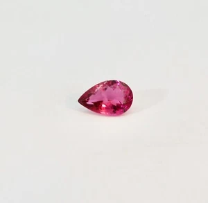 0.79 ct Best Grade Luster Pink Natural Rubelite Tourmaline - Pear 8x5 mm Video ! - Picture 1 of 2