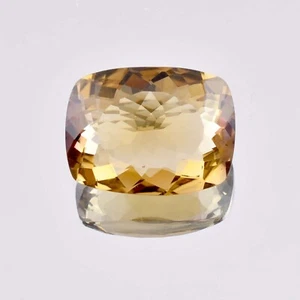 Gemme Ametrina Bolivia Ametrina Naturale Impeccabile 12x10 Bicolore Non Trattate Certificate GIT - Foto 1 di 5