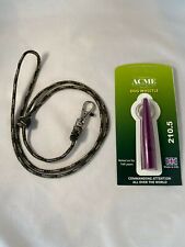 Acme 210.5 Whistle in Purple with Camouflage Turkshead Knot Lanyard Dog Training