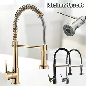 Modern Kitchen Mixer Taps Pull Out Faucet Sink Tap With 360° Swivel Sprayer UK - Picture 1 of 72