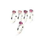 WHOLESALE 5PC 925 SOLID STERLING SILVER PINK TOURMALINE RING LOT B