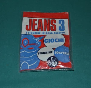 Busta JEANS 3 - 3 Figurine in raso adesivo L. 200 - FIGURINA CLUB 1972 - Foto 1 di 2