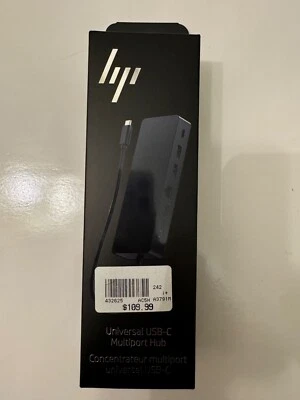 New $110 Apple Anker HP Universal USB-C Multiport Hub 50H98AA#ABL 7 Multifuntion - Image 1 of 4