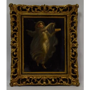 Siglo 19 Cuadro antiguo "Ninfa con velo", óleo, 51,5 x 43,5 cm - Imagen 1 de 12