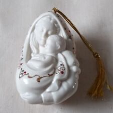Lenox Mother Mary With Baby Jesus Ivory Porcelain Christmas Ornament