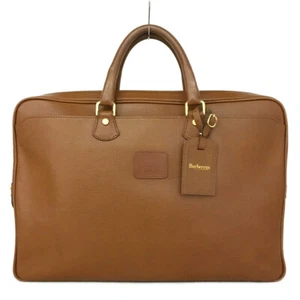 Burberrys Horse Logo Leather Briefcase Business Bag Brown/2BD1690 - Picture 1 of 12