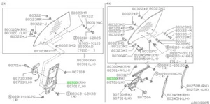 Regler Baugruppe, Tür Fenster RH für: Nissan Skyline R32 GTR BNR32 89-94 - Bild 1 von 1