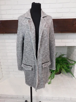 Cárdigan Pleione Mujer Suéter Chaqueta Talla M Cuello Frente Abierto Gris Mármol Foto 1 de 4