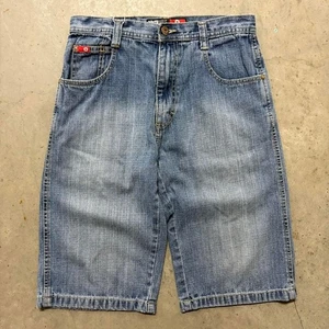 Vintage Y2K SouthPole Faded Denim Jorts Youth Sz 16 Fits 28" Waist Skater - Picture 1 of 5