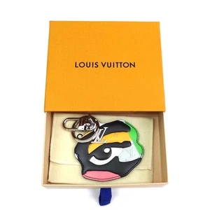 Louis Vuitton Lv Portrait Key Charm Multicolor Metal Leather M01402 Auth - Picture 1 of 6