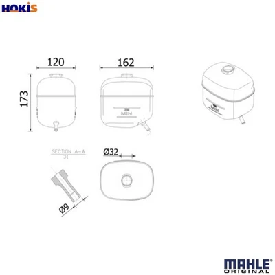 EXPANSION TANK COOLANT CRT 249 000S FOR NEW HOLLAND 8045.05 3.9L 8045.06 3.6L - Image 1 of 4